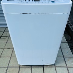 直接引き取り1,000円引き⭐︎大阪府下又は近郊は配送設置込み🉑 Hisense 4.5kg 全自動洗濯機 HW-E4503 ◇2020年製/YMJ102-11の画像