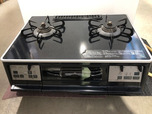 ノーリツ 2口 都市ガスコンロ NLW2290ACBAL 2021年製