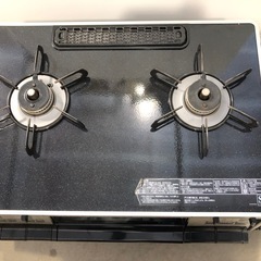 ノーリツ 2口 都市ガスコンロ NLW2290ACBAL 2021年製の画像