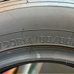 中古 未使用に近い 新車外し 2025年製 ダンロップ SP175L 155/80R14 88/86S LT 4本セット バリ溝 プロボックス サクシード ファミリアバン ライトトラックの画像