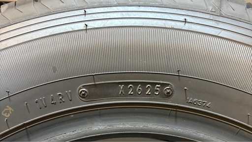 中古 未使用に近い 新車外し 2025年製 ダンロップ SP175L 155/80R14 88/86S LT 4本セット バリ溝 プロボックス サクシード ファミリアバン ライトトラック