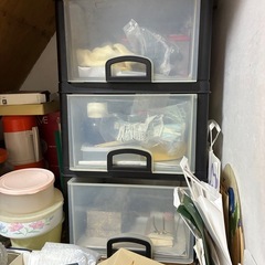 ３段ボックス　引き出し　クリアケース　収納の画像