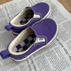 vans スリッポン　14センチ　紫の画像