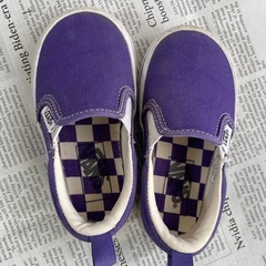 vans スリッポン　14センチ　紫の画像