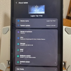 Lenovo legion y700 2025 ゲーミングタブレットの画像