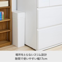 ライクイット (like-it) 密閉ゴミ箱 ふた付き ニオイが漏れない オムツ 隙間に入る幅17㎝ 袋が見えない 25L の画像
