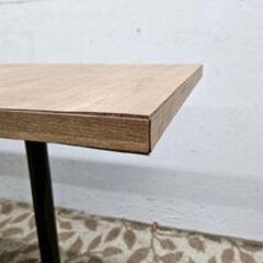 D1736/D1737 2セット 業務用 店舗用 カフェテーブル センターテーブル ブラック スチール脚 ブラウン 角型 幅600×奥行500×高さ700mmの画像