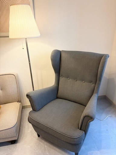 【美品】IKEA イケア 1人がけソファー ストランドモン　ハイバックチェア　うぃんぐウィングチェア 椅子 いすイス