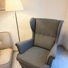 【美品】IKEA イケア 1人がけソファー ストランドモン　ハイバックチェア　うぃんぐウィングチェア 椅子 いすイスの画像