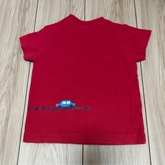 familiar × kid’skip　赤色 乗り物柄Tシャツ2枚セット（80cm・90cm）の画像