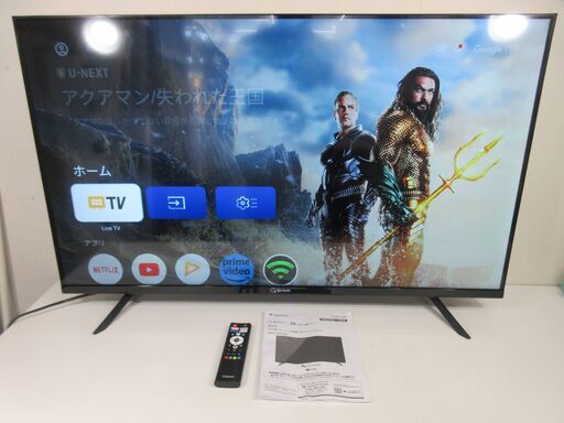 1006Z 山善 チューナーレス43型テレビ QRK-43TL4K 2025年 (楽々