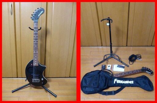 FERNANDES フェルナンデス ZO-3芸達者　黒　エレキギター 専用ソフトケース+トレモロアーム+ギターチューナー+シールド+メトロノーム他付き　戸田市/最寄り駅京浜東北線西川口から15分　自宅まで取りに来ていただける方　配達は要事前相談