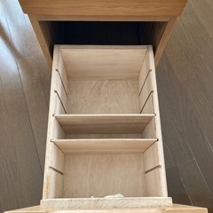 廃盤 無印良品 タモ材 デスク キャビネット チェア 3点セットの画像