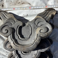 古い鬼瓦　未使用品骨董品の画像