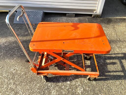 Bishamon ビシャモン ハンドリフター BX15 中古品　足踏みペダル式油圧式ハンドリフター•昇降式リフトテーブル•運搬台車
