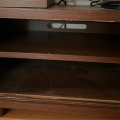 テレビ台 スライド式 幅最大220cm最小116cm 茶色 ブラウン 訳あり 伸縮の画像