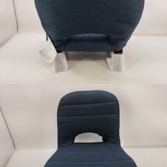 在庫2点 新品 未使用品 まごころ あぐら 座椅子 ネイビー 折りたたみ　/MJ-1278 1FOの画像