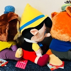 #未使用#ピノキオ#セット#ギデオン#正直ジョン#ディズニー#ぬいぐるみ#うるりぃみぃ#クレーンゲーム#UFOキャッチャー#景品#大きい#ビッグ#ラウンド1# の画像