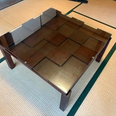 ガラス天板　こたつ　和モダンの画像