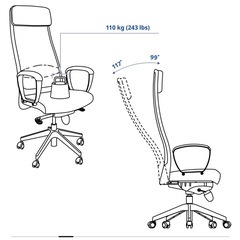 IKEA marukus マルクス　オフィスチェア　イス　椅子　北欧家具の画像