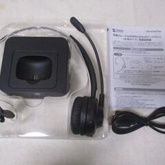 G§3 ヘッドセット サンワサプライ 充電グレードル付き 片耳Bluetooth MM-BTMH57BK 未使用品 検：ヘッドホン イヤホン マイク 片耳タイプの画像