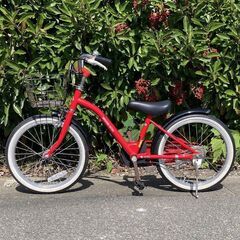 【点検/整備渡し】 補助輪可 18インチ 赤 幼児 子供 自転車の画像