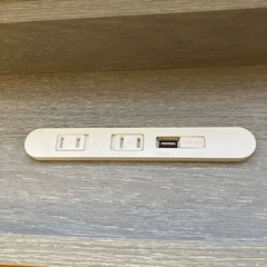 ローベッドセミダブル フレーム単品USB・2コンセント＆スマホスタンド付の画像