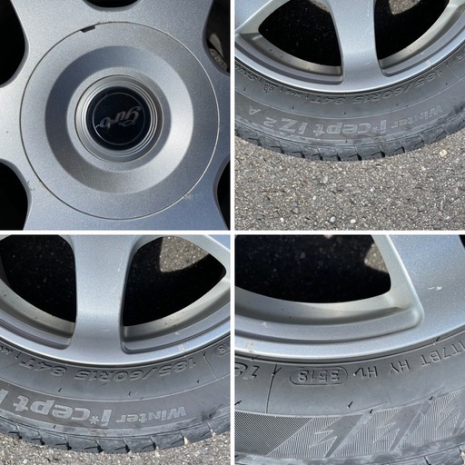 185/60R15 スタッドレスタイヤアルミホイールセット PCD100