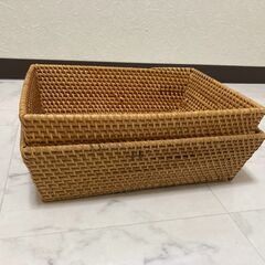 【超美品】天然カゴ　2個の画像