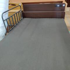 【愛品倶楽部柏店】ARTBED 電動シングルベッド (電動2モーター / 高反発竹炭ウレタンマット 洗えるカバー) フレーム＆マットレスSET サイドテーブル付の画像