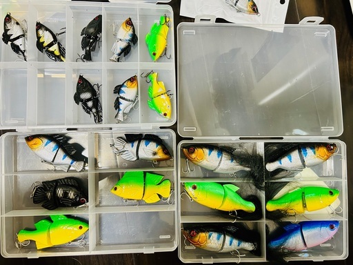 ハンドメイドルアー 約60個セット（タイ製）ビッグベイト／S字スイム系 ハンドメイドルアー 約60個セット（タイ製）ビッグベイト／S字スイム系