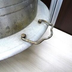 古民具 レトロ 羽釜 はがま アンティーク 置き物 オブジェ 中古 開口部分直径 約26cm 苫小牧西店の画像