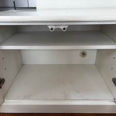 白のテレビボード　キャビネット　値下げしましたの画像