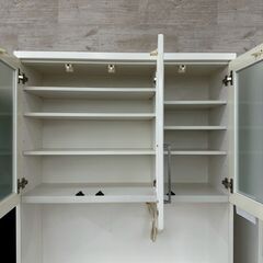 ★リユースのサカイ高崎店★TJ13012  レンジボード 白 H202×D42×W100 クリーニング済みの画像