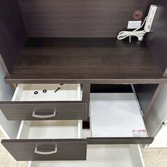 ★リユースのサカイ高崎店★TJ13013 (株)ニトリ レンジボード ダークブラウン H205×D45×W80 クリーニング済みの画像