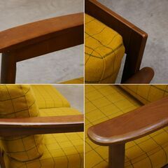 ≪zyt2489ジ≫ CHERRY 桜屋工業 ソファ LS-449 布張り/ヘリンボーン織り 幅180cm 2人掛け/3人掛け/オーク材/カフェ/おしゃれ/中古家具/宮城県仙台市 71005-01の画像