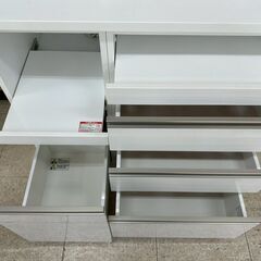 ★リユースのサカイ高崎店★TJ13014 (株)ニトリ レンジボード 白 H201.5×D50.5×W160 クリーニング済みの画像