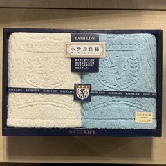ギフト💝タオルセットBATELIFEホテル仕様フェイスタオル2枚綿100％汚れあり💦バス用品🛁肌色水色の画像