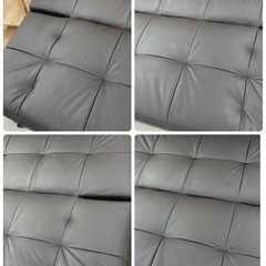 ジモティー限定価格！S287 ⭐ NITORI ニトリ ソファベッド(Nシールド マークスAM BK) 幅183cm USEDの画像