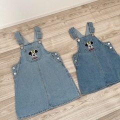 姉妹お揃い ミニージャンパースカート S Mの画像