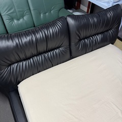 ダブルベッドフレーム マットレスセット 背もたれ付きの画像