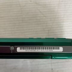 SONY PSP 本体 PSP-3000 ACアダプタ付き グリーン 起動OK ジャンク ポータブルゲーム機 中古 初期化済 ゲーム機 Y2299の画像