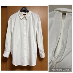バックオープン エヴリス シャツ オーバーサイズ F 白 レディース 背中開きの画像