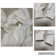 バックオープン エヴリス シャツ オーバーサイズ F 白 レディース 背中開きの画像