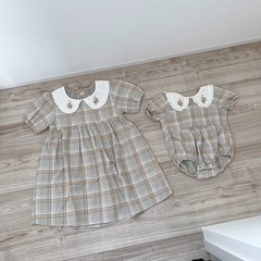 姉妹お揃いワンピースの画像
