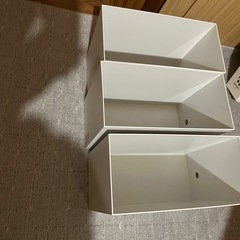 お譲り致します。無印良品 ファイルボックスワイド ×3の画像