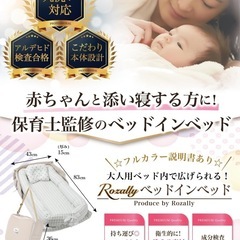 ベッドインベッド　ベビー用品の画像