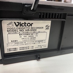 Victor HR-S500 S-VHS ビデオデッキ 動作確認済 リモコン•取説付属 ビデオカセットレコーダー 2001年製 中古美品 ④の画像