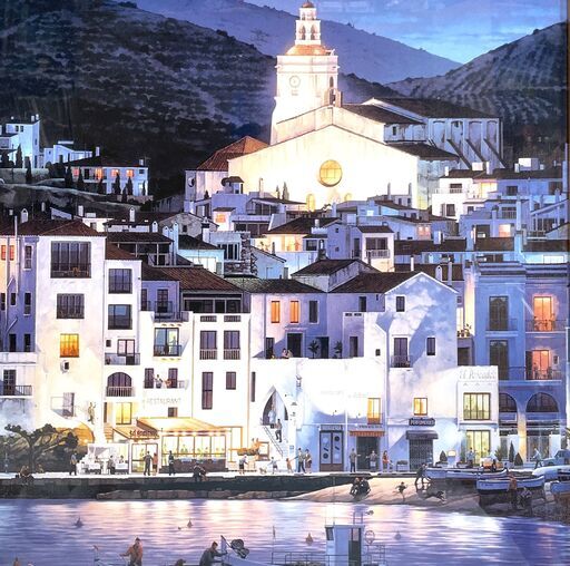 【新品特価】笹倉鉄平 『カダケス』　大型ポスター高級イタリア額付　アクリルガラス 新品特価】笹倉鉄平 『カダケス』 大型ポスター高級イタリア額付