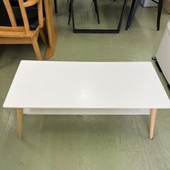 【リサイクルショップ ピカソ 小松原】🪵✨アイリスオーヤマ 折り畳みセンターテーブル【FCT-900T／ナチュラル×ホワイト】✨🌿★1719★の画像